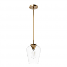  45233 - Hunter Vidria Alturas Gold with Clear Glass 1 Light Pendant Ceiling Light Fixture