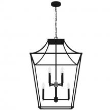  19771 - Hunter Laurel Ridge Natural Black Iron 8 Light Extra Large Pendant Ceiling Light Fixture