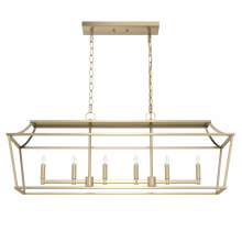  19078 - Hunter Laurel Ridge Alturas Gold 6 Light Large Chandelier Ceiling Light Fixture