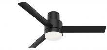  51330 - Hunter 52 inch Gilmour Matte Black Low Profile Damp Rated Ceiling Fan with LED Light Kit