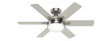  50721 - Hunter 44 inch Hardaway Brushed Nickel Ceiling Fan with LED Light Kit and Handheld Remote