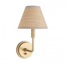  15-1241NB-RAT - Regina Andrew Polly Sconce Single (Natural Brass