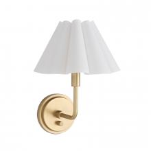  15-1241NB-WT - Regina Andrew Polly Sconce Single (Natural Brass