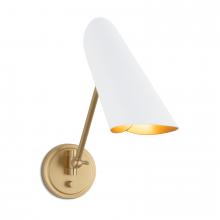  15-1249WTNB - Regina Andrew Vest Single Arm Sconce (White and