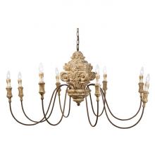  16-1018 - Regina Andrew Wood Carved Chandelier