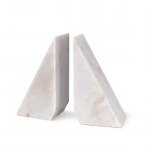  20-1390WT - Regina Andrew Othello Marble Bookends (White)