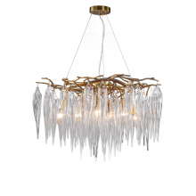  H22104-7 - Alpine Villages Winter Ice Drop  Chandelier