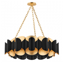  8534-GL/BK - 12 LIGHT CHANDELIER