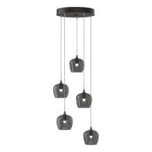  131123-SKT-STND-05-YL0709 - Ume 5-Light Pendant