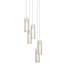  131124-SKT-LONG-84-GG0065 - Exos Glass 5-Light Pendant