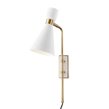  HL295101-AGB/WH - Willa Plug-in Sconce