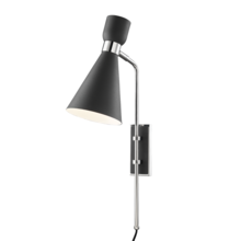  HL295101-PN/BK - Willa Plug-in Sconce