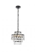  1102D12BK - Mila 12 Inch Pendant in Black