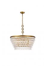  1219D28BR/RC - Nordic 6 Lights Brass Chandelier