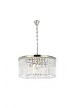  1238D31PN/RC - Sydney 8 Light Polished Nickel Chandelier Clear Royal Cut Crystal