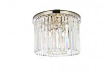  1238F20PN/RC - Sydney 6 Light Polished Nickel Flush Mount Clear Royal Cut Crystal