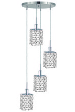  1284D-R-S-CL/SA - Mini 4 light Chrome Pendant