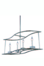  1494D32PN - Bjorn Collection Chandelier L:32 W:12 H:65 Lt:4 polished Nickel Finish Royal Cut Clea