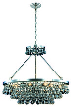  1509D32PN - Bettina 10 light Polished Nickel Pendant Clear Royal Cut Crystal