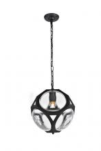  1710D12FB - Vega 1 light in Flat Black Pendant