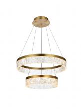  2050G22SG - Linden 22 Inch Adjustable LED Chandelier in Satin Gold