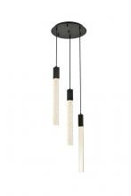  2067D16BK - Weston 3 Lights Pendant in Black