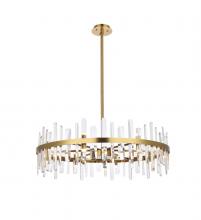  2200D36SG - Serena 36 Inch Crystal Round Chandelier in Satin Gold