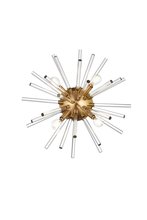  2502W18SG - Sienna 18 Inch Crystal Rod Wall Sconce in Gold