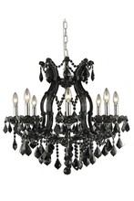  2800D26B/RC - Maria Theresa 9 light Black Chandelier