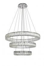  3503G3LC - Monroe Integrated LED Chip Light Chrome Chandelier Clear Royal Cut Crystal