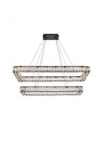  3504G42L2BK - Monroe 42 Inch LED Double Rectangle Pendant in Black