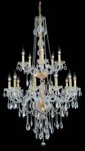  7915G33G/RC - Verona 15 Light Gold Chandelier Clear Royal Cut Crystal