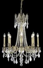  9208D24FG/RC - Rosalia 8 Light French Gold Chandelier Clear Royal Cut Crystal