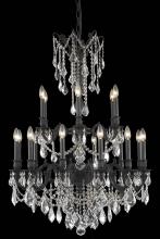  9218D32DB/RC - Rosalia 18 Light Dark Bronze Chandelier Clear Royal Cut Crystal