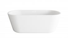  BT10665GW-WHT - 65 inch Soaking Bathtub in Glossy White with Polished White Trim