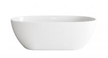  BT10767GW-WHT - 67 inch Soaking Bathtub in Glossy White with Polished White Trim