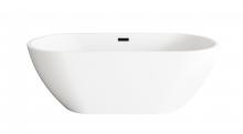  BT30367GW-MBK - 67 inch Bathtub in Glossy White with Matte Black Trim