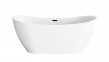  BT30467GW-MBK - 67 inch Bathtub in Glossy White with Matte Black Trim