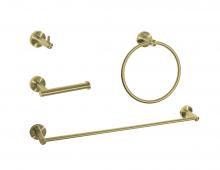  HWB-11S4BGD - Freya 4-piece Bathroom Hardware Set in Brushed Gold