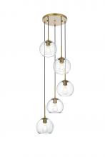  LD2226SG - Baxter 18 inch Pendant Clear Shade in Satin Gold