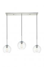  LD2236C - Baxter 3 Lights Chrome Pendant With Clear Glass