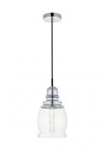  LD2238C - Kenna 1 Light Chrome Pendant with Clear Glass