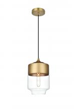  LD2241SG - Ashwell 7 Inch Pendant Clear Shade in Satin Gold