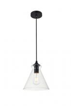  LD2244BK - Destry 1 Light Black Pendant with Clear Glass