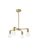  LD2339BR - Cairo 4 Lights Brass Pendant