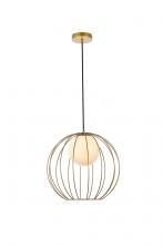  LD2345BR - Wetzel 1 Light Brass Pendant