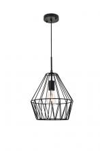  LD4008D11BK - Candor 1 Light Black Pendant