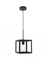  LD4063D8BK - Resolute 1 light black Pendant