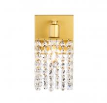  LD7006BR - Phineas 1 Light Brass and Clear Crystals Wall Sconce