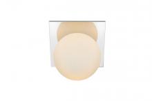  LD7304W7CH - Jillian 1 Light Chrome and Frosted White Bath Sconce